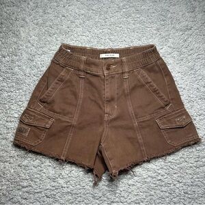 Pacsun Shorts Womens Extra Small High Rise Cargo Cut Off Frayed Festival Y2K 6